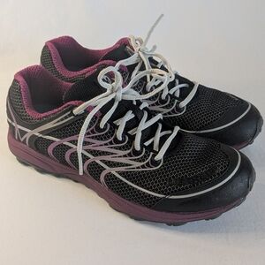 Merrell Mix Master Glide Womens Sz 7.5 US Black Purple Running Shoes J56350 EUC